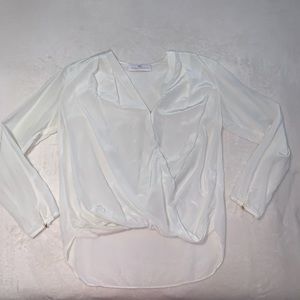 Amanda Uprichard White Long Sleeve Blouse